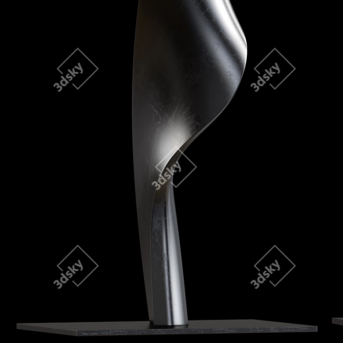 Contemporary Metal Sculpture Display Piece 3D model image 7