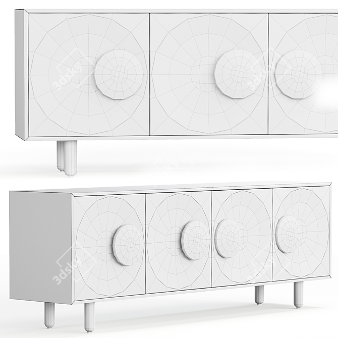 Bardot 4-Door Sideboard, Corona Render 3D model image 2