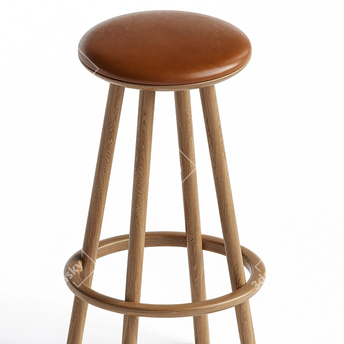 Modern Chic OVO Bar Stool 3D model image 2