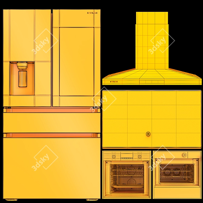 Samsung Bespoke Kitchen Appliance Set 3D model image 6