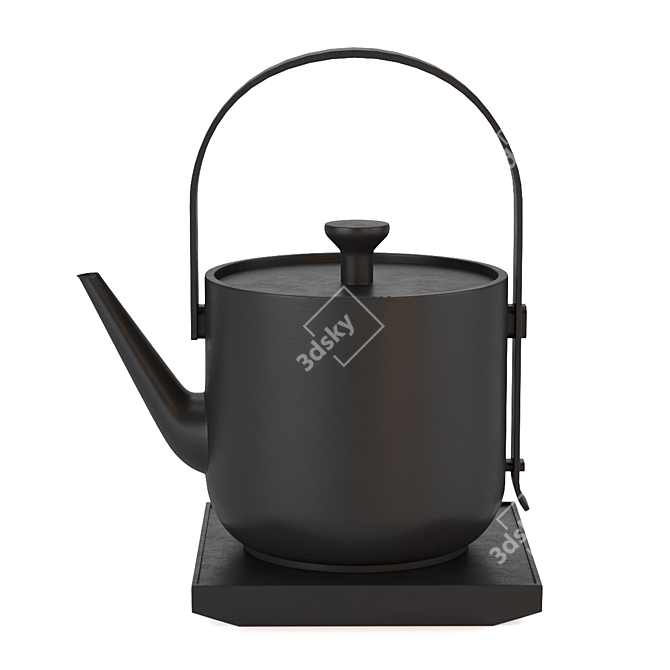 BORK K710 Black Teapot 3D 3D model image 2