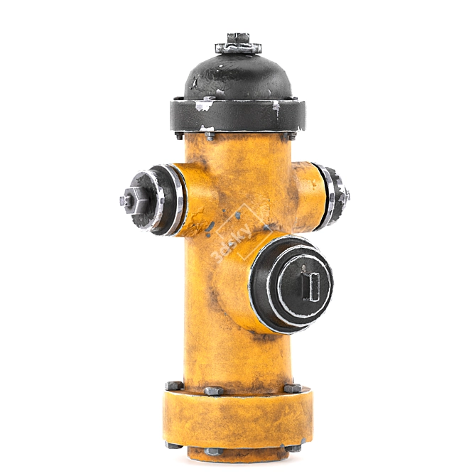 Corroded Hydrant 4k PBR Model 3D model image 2