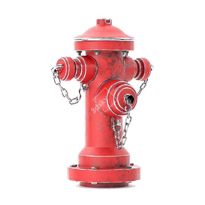 Corroded Hydrant 4k PBR Model 3D model image 4