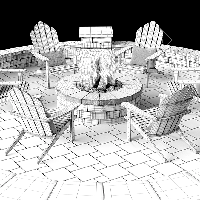 Campfire Resting Place Model 3D model image 6