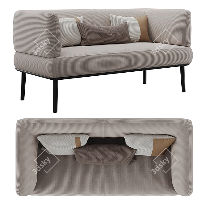 Modern Offecct Sou Sofa in Russian 3D model image 1