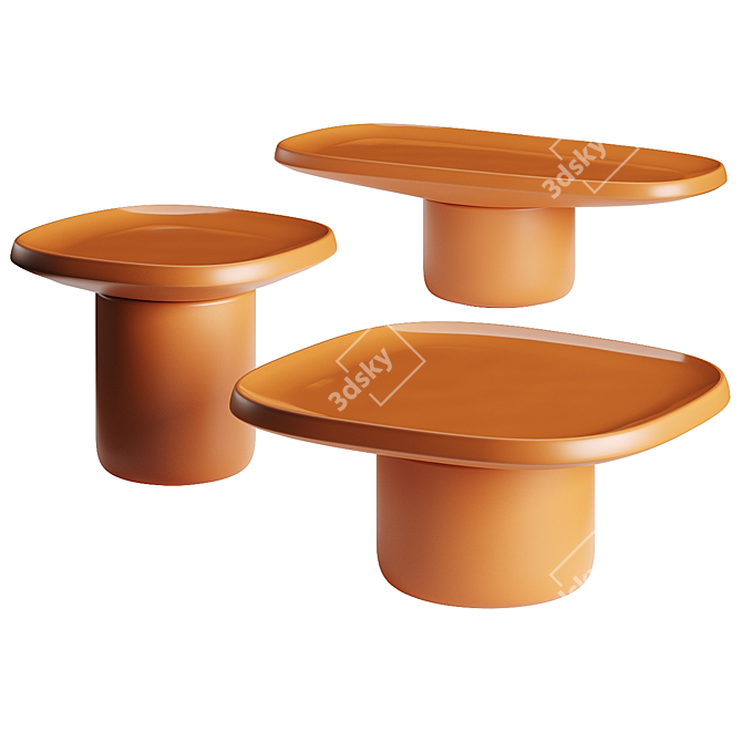 Terra-Cotta Inspired Obon Tables 3D model image 3