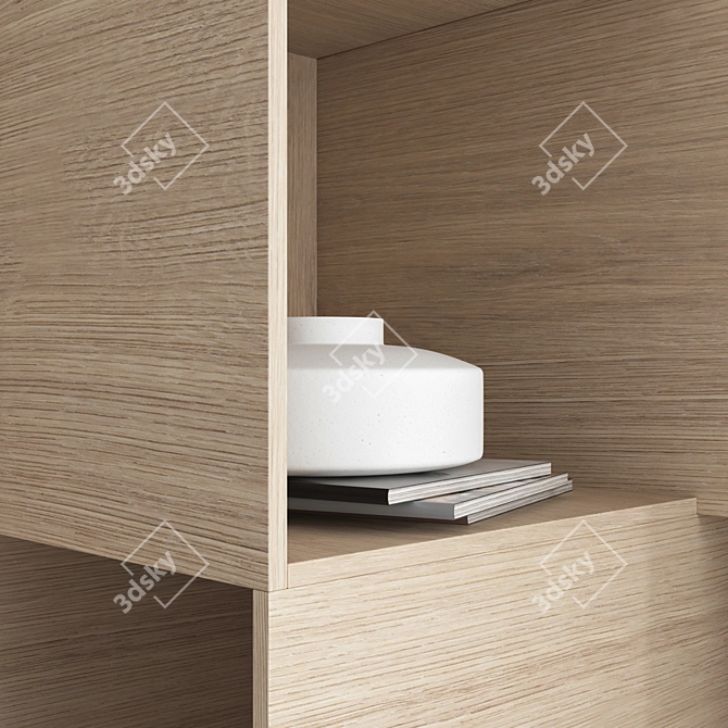 Modern 3D Bookcase Set Beauty 3D model image 4