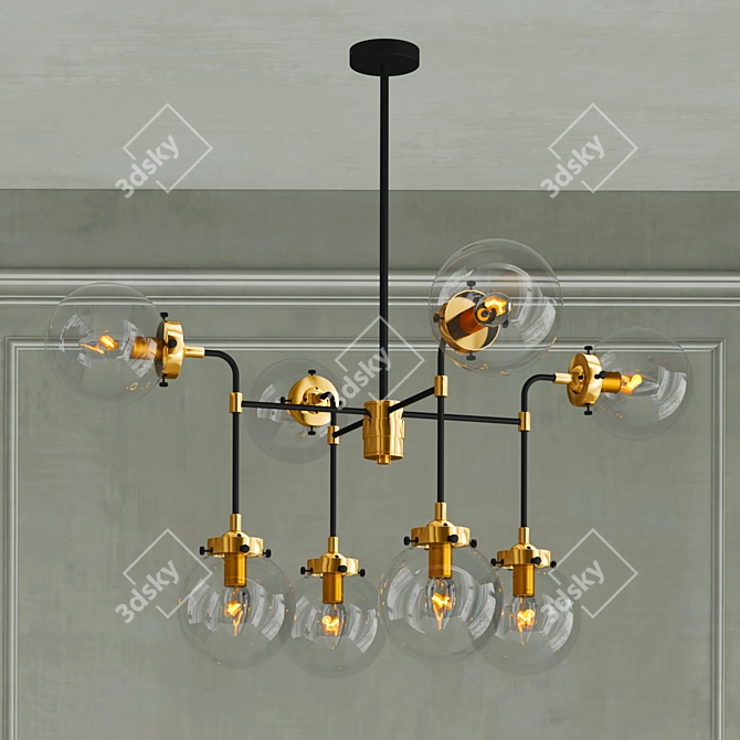 Modern Geometric Pendant Light Fixture 3D model image 2