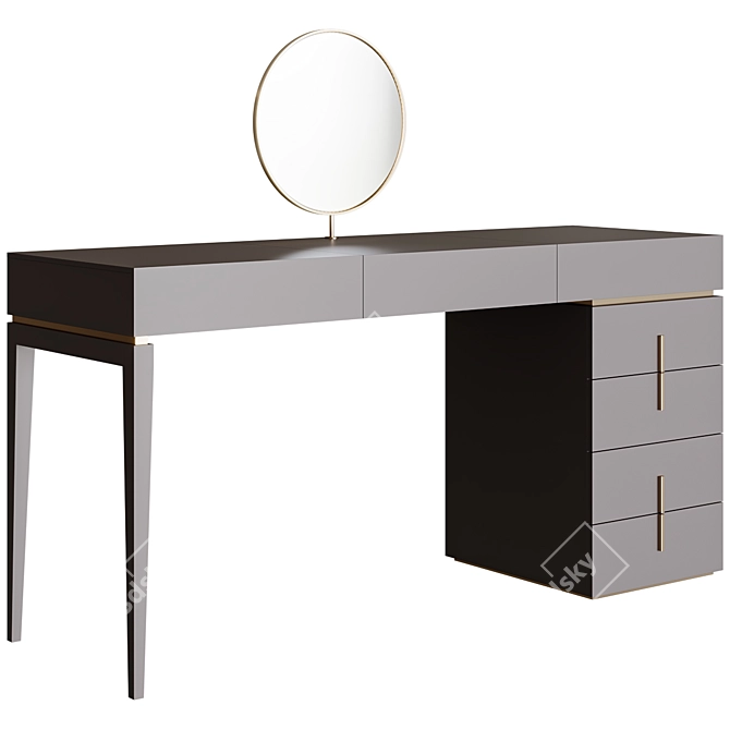 Elegant Vanity Table BELLE 3D model image 2