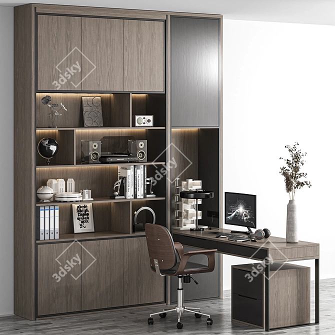 Modern Office Furniture Collection 3D model image 1