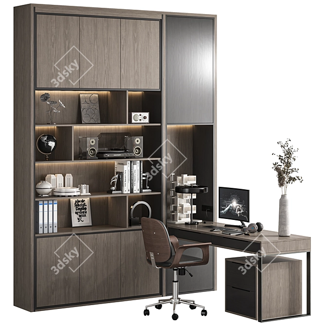 Modern Office Furniture Collection 3D model image 2