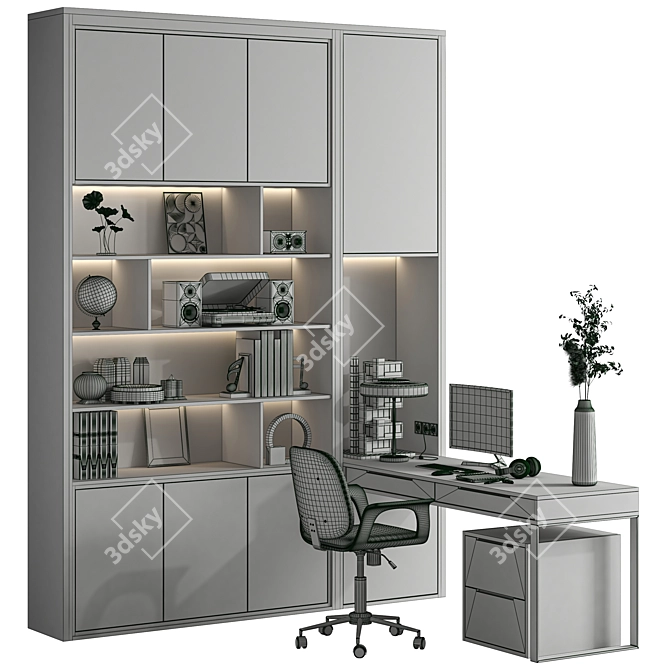 Modern Office Furniture Collection 3D model image 5