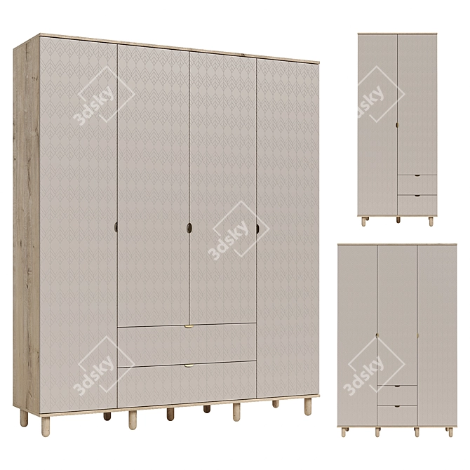 Tedjons Leaf Wardrobe Set 3D model image 6