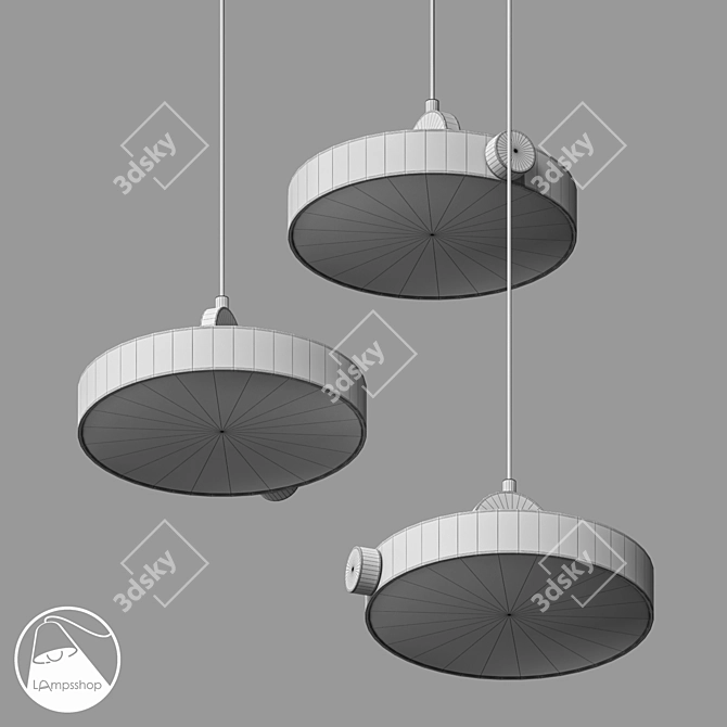 Elegant PDL2341 Pendant Light 3D model image 2