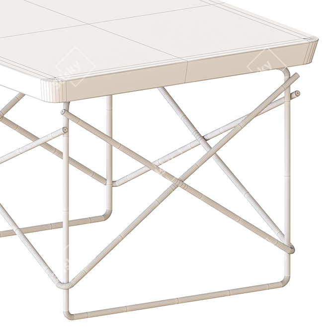 Eames Wire Base Low Table, Stylish 3D Model 3D model image 6