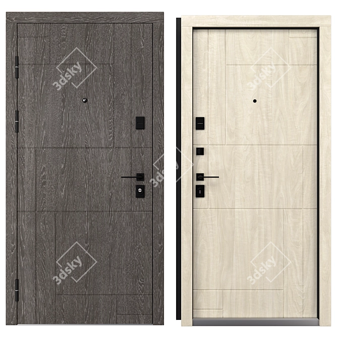 Bulat Metal Entrance Door K-7 3D model image 3