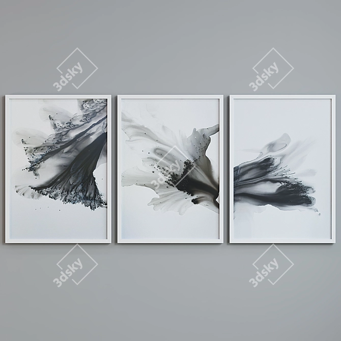 Modern Abstract Picture Frame Set 3D model image 2