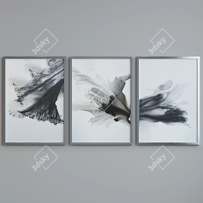 Modern Abstract Picture Frame Set 3D model image 4