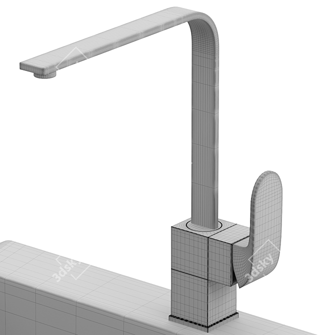 Modern Sink Model Air100N-G 3D model image 6