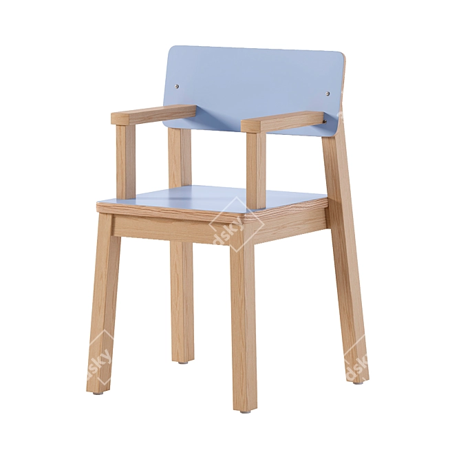 Kids' Mini Chair with Laminate 3D model image 2