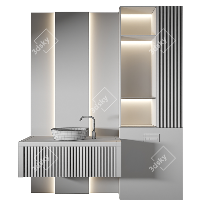 Luxury Bathroom 3D Model Kit 3D model image 2