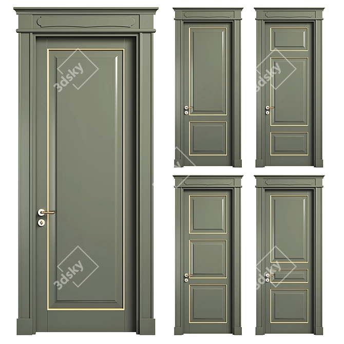 TOSCANA PLANO Volhovec Doors Collection 3D model image 1