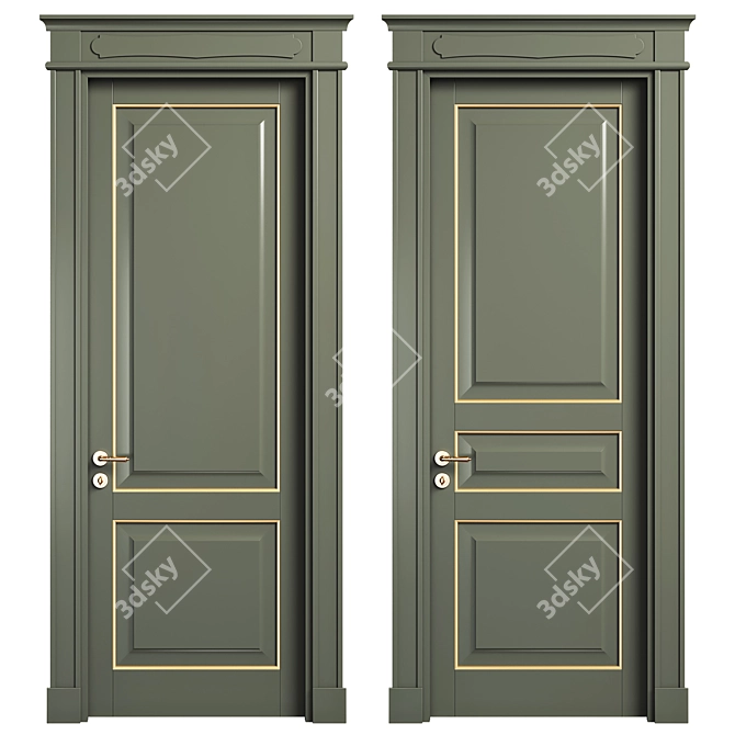 TOSCANA PLANO Volhovec Doors Collection 3D model image 2