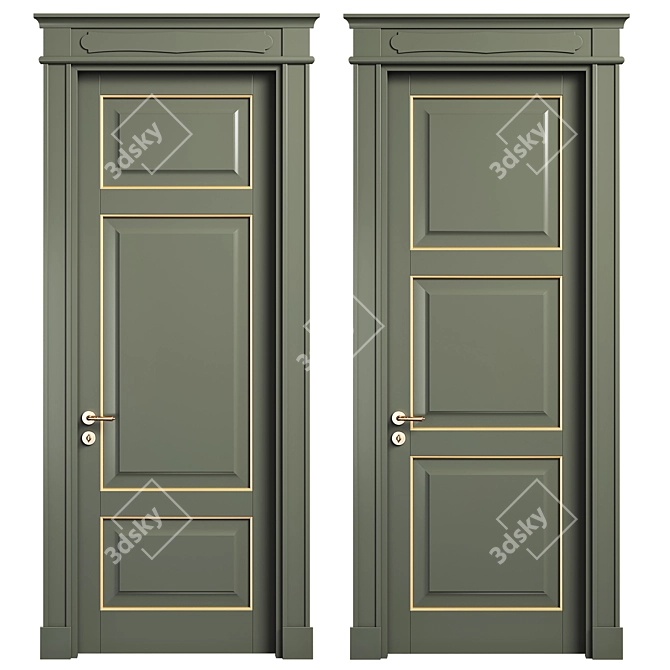 TOSCANA PLANO Volhovec Doors Collection 3D model image 3