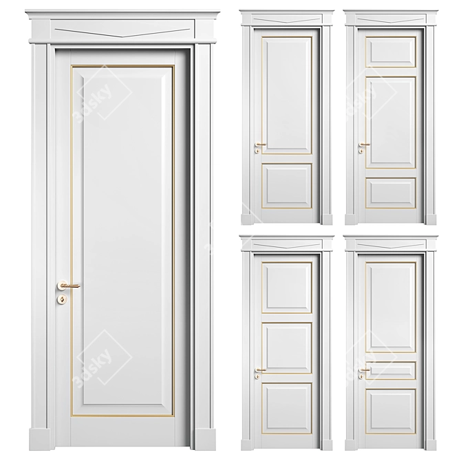 TOSCANA PLANO Volhovec Doors Collection 3D model image 1