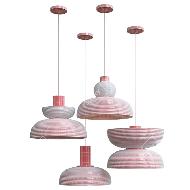 Japanese Wabi Sabi Pendant Lights 3D model image 3