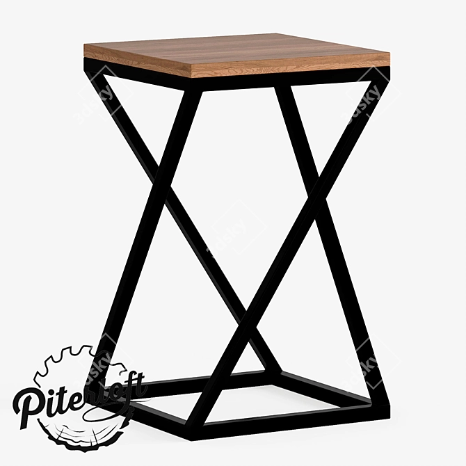 Twister Loft Style Stool 3D model image 1