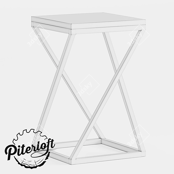 Twister Loft Style Stool 3D model image 2