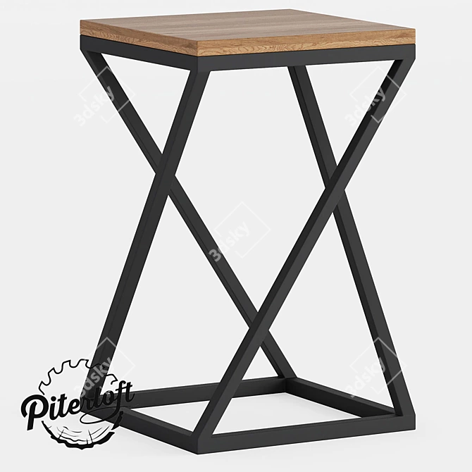 Twister Loft Style Stool 3D model image 3