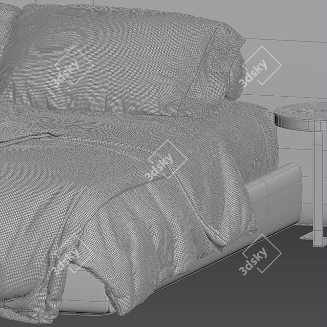 Flou Double Bed - Comfort Defined 3D model image 4