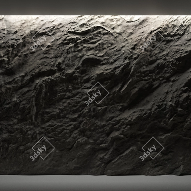 High-Quality 3D Stone Wall 3D model image 3