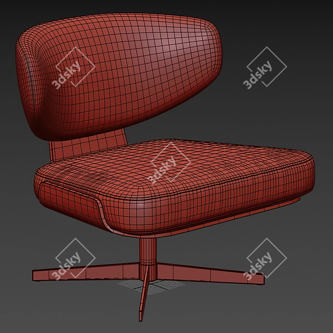 Stylish Bonaldo Olos Armchair 3D model image 4