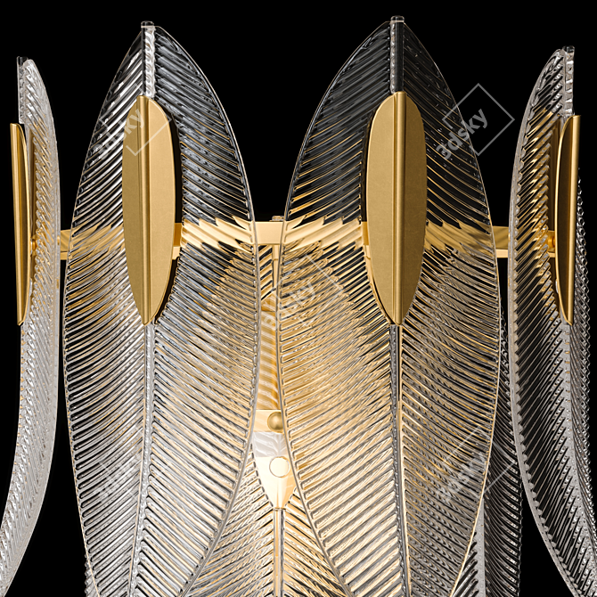 Postmodern Wall Vane Sconce 3D model image 1