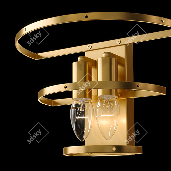 Postmodern Wall Vane Sconce 3D model image 3