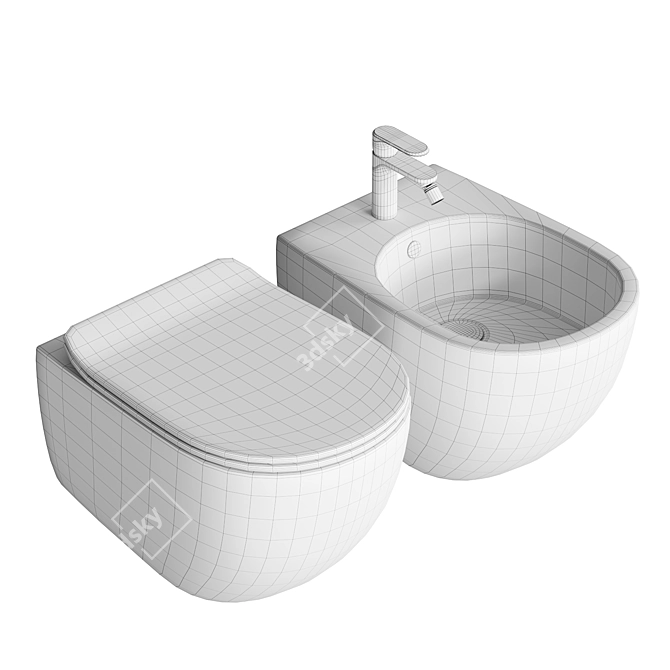 Artceram FILE 2.0 Bathroom Set 3D model image 3