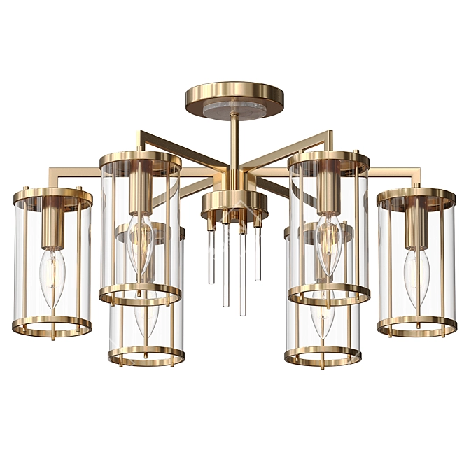 Elegant Vase Chandelier Light Fixture 3D model image 1