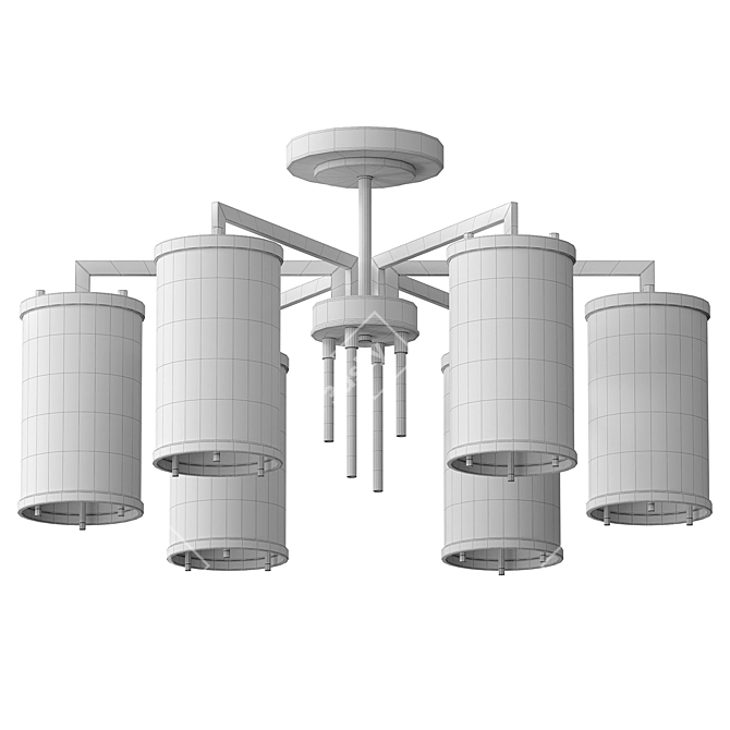 Elegant Vase Chandelier Light Fixture 3D model image 2