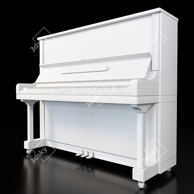 Yamaha U3 Vertical Piano 3D model image 7