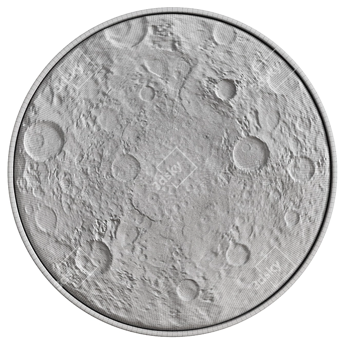 Lunar Decorative Sculpture 2015 3D model image 3