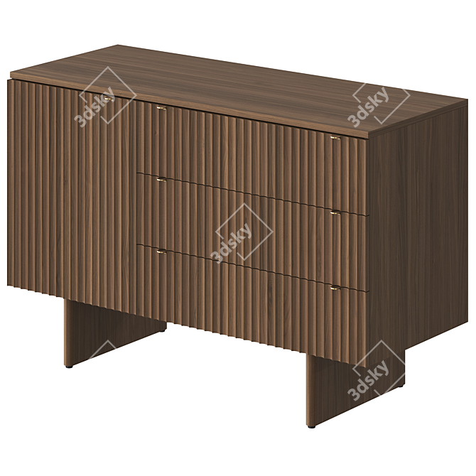  Sleek Render Vray Drawer Cabinet 3D model image 1