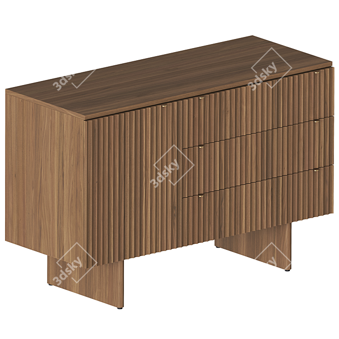  Sleek Render Vray Drawer Cabinet 3D model image 2