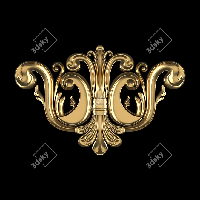 Elegant 3D Ornament Design 3D model image 2