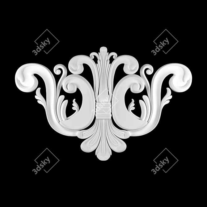 Elegant 3D Ornament Design 3D model image 3