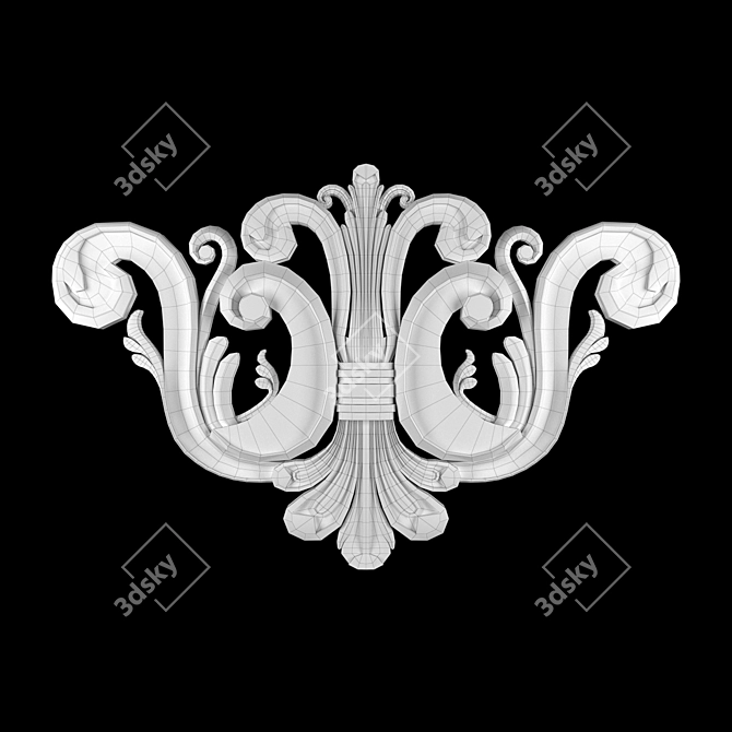 Elegant 3D Ornament Design 3D model image 4