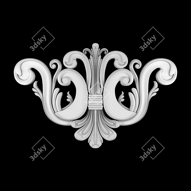 Elegant 3D Ornament Design 3D model image 5