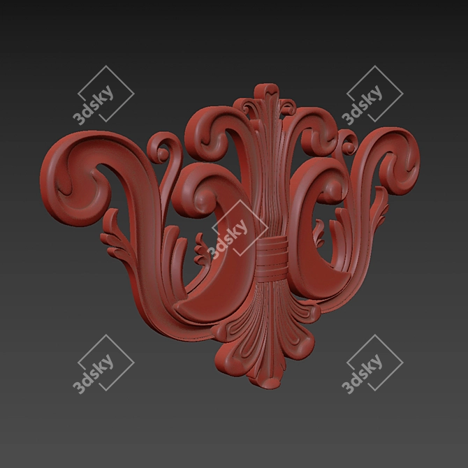 Elegant 3D Ornament Design 3D model image 6